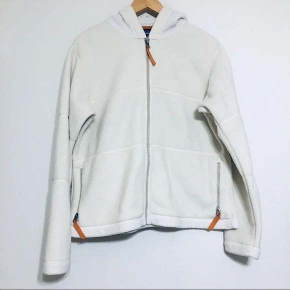 Patagonia Synchilla Hoodie Cream Teddy Fleece Full Zip Jacket Size Large - Picture 1 of 4